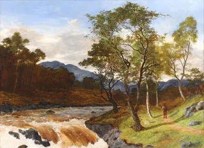 The Path by the Riverside by Peter Graham, 1864 — digital art print download
