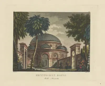 Recinto di un bagno, ballo Maometto by Stanislao Stucchi, 1820 - 1829 — digital art print download