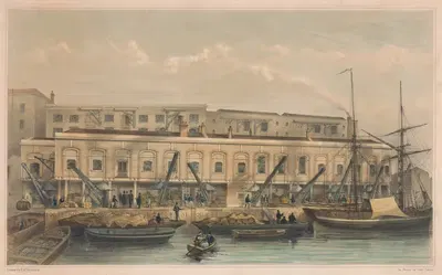 Brewers, Chasters, and Galley Quays by Thomas Hosmer Shepherd, 1846 — digital art print download