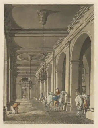 Inside of the Mews by Thomas Malton, 1794 — digital art print download