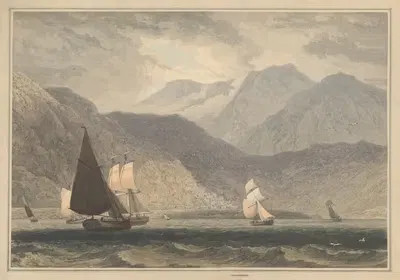 Barmouth, Merionethshire by William Daniell, 1814 — digital art print download