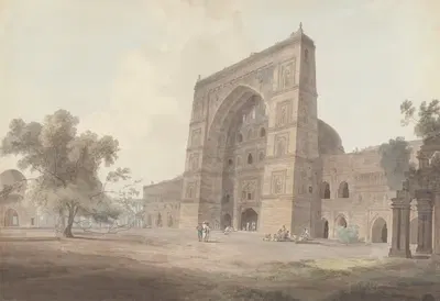 Main Entrance of the Jami Mosque, Jaunpur by William Daniell — digital art print download