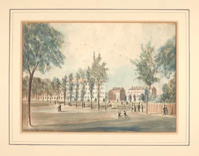 Blackstone Square. Boston. by Benjamin Champney, 1850 — digital art print download