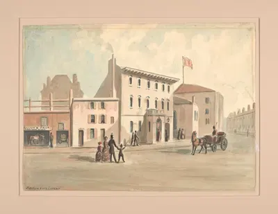 Бостонская городская библиотека by Бенджамин Шампни, 1850 — digital art print download