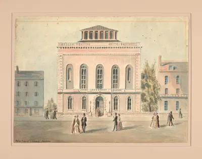 New Public Library Boston by Benjamin Champney, 1850 — digital art print download