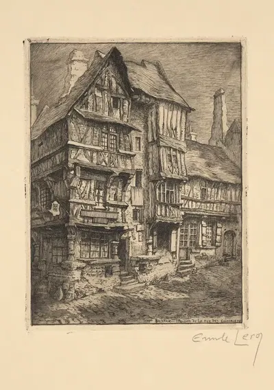 Bayeux – House in the Rue des Cuisiniers by Émile Leroy — digital art print download