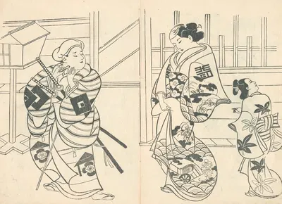 Yakusha ezukushi Pl.7 by Okumura Masanobu, 1705-1710 — digital art print download