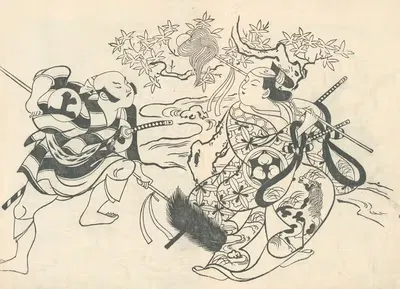 Якудза эзукуси Пл.8 by Окумура Масанобу, 1705-1710 — digital art print download