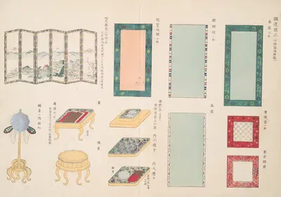 Иллюстрация инструментов писца 3 by Сигео Иноубе (редактор), 1908 — digital art print download