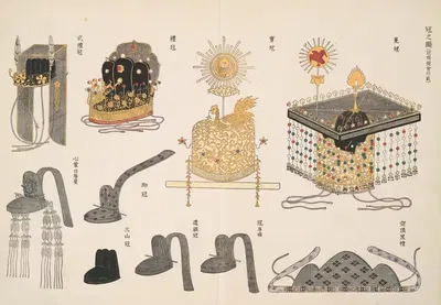 Иллюстрация корон by Сигео Иноубе (редактор), 1908 — digital art print download