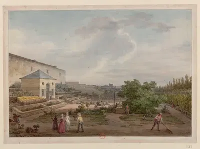 Сад короля. Теплицы by Жан-Батист Илер, 1794 — digital art print download
