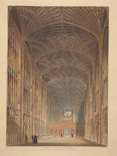 Капелла Королевского колледжа by Иосиф Константин Стадлер, 1815 — digital art print download