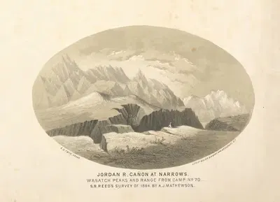Jordan R. Canon at narrows. by Joseph F. Knapp, 1864 — digital art print download