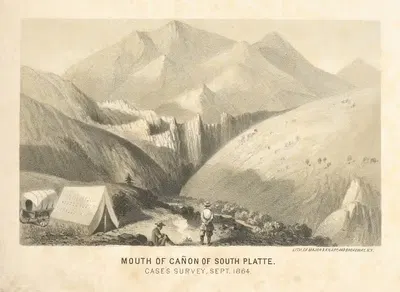 Mouth of canon of South Platte. Case's Survey, Sept. 1864. by Joseph F. Knapp, 1864 — digital art print download