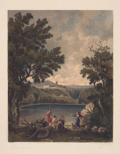Диана и Каллисто (Ричард Уилсон) by Луи Марви, 1850 — digital art print download