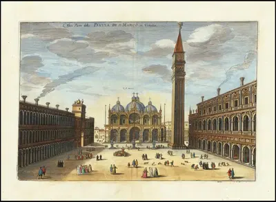 L'Altea Parte della Piazza S. Marco Di Venetia by Matthäus Merian the elder, 1688 — digital art print download