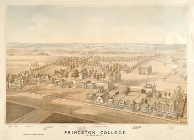 Princeton College, Princeton, N.J. by Thomas Hunter, 1875 — digital art print download