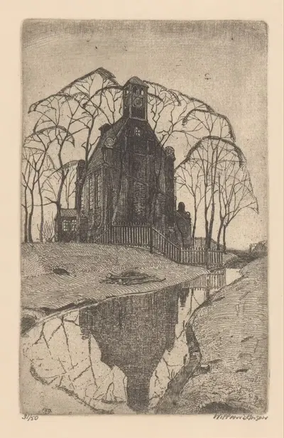Village church by Willem Jansen — digital art print download