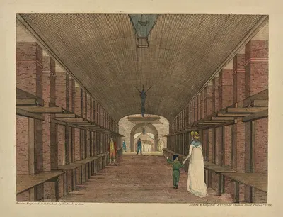 Рынок на Хай-стрит, Филадельфия by Уильям Рассел Бирч, 1799 — digital art print download