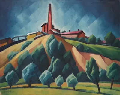 Фабрика by Адольф Эрбслё, 1921 — digital art print download