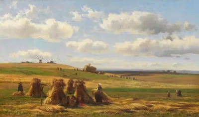 Kornernte by Adolf Heinrich Lier, 1863 — digital art print download