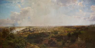 Императорский город на Дунае – Вена с Нуссберга by Антон Хлавачек, 1884 — digital art print download