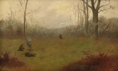 Осенний пейзаж by Август Шеффер фон Винвальд, 1880 — digital art print download