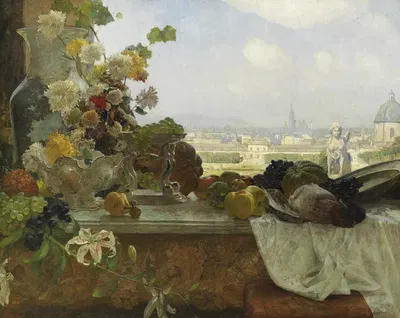 Blick vom Belvedere auf die Innere Stadt by Carl Moll, 1895 — digital art print download