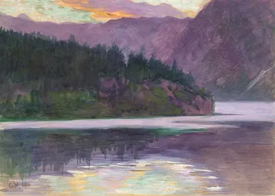 Gebirgssee by Carl Moll, 1900 — digital art print download