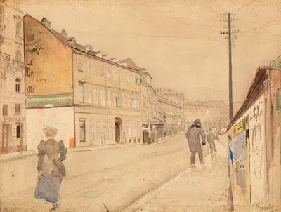 Театр в Вене, IV Винштрассе by Карл Пиппих, 1897 — digital art print download