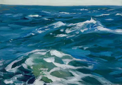 Голубое море by Чарльз Херберт Вудбери — digital art print download