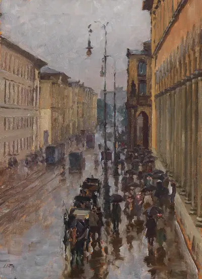 Die Maximilianstraße in München by Charles Vetter, 1920 — digital art print download