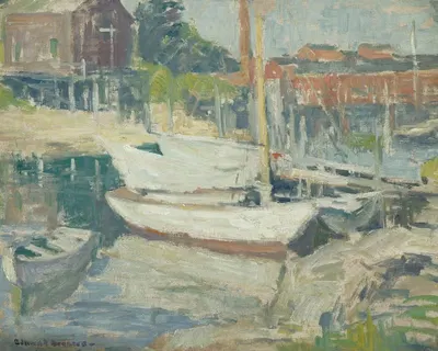 Верфь, Олд Лайм, Коннектикут by Эдмунд Уильям Грисен, 1910 — digital art print download