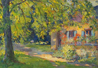 Frühlingsgarten in Starnberg by Edward Cucuel, 1920 — digital art print download