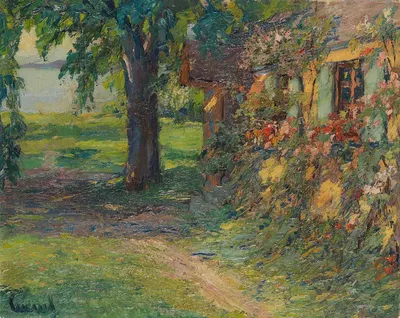 Дом художника на озере Штарнберг by Эдвард Кукуэль, 1920 — digital art print download