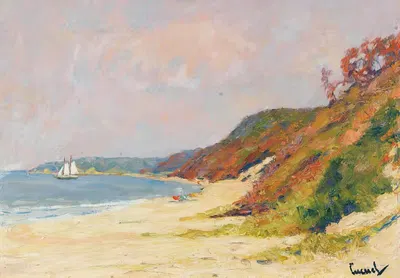 Пляж в Рокки Пойнт, Лонг-Айленд by Эдвард Кукуэль, 1930 — digital art print download