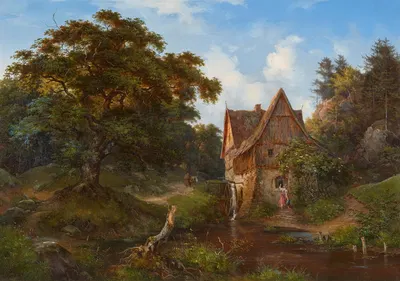 Мельница в Эйхтале by Эрнст Фердинанд Эме, 1839 — digital art print download