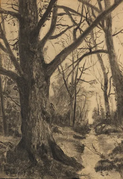 Лесная тропа by Франц Скарбина, 1909 — digital art print download