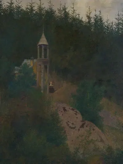 Лесная одиночество by Фридрих Кёниг, 1901 — digital art print download