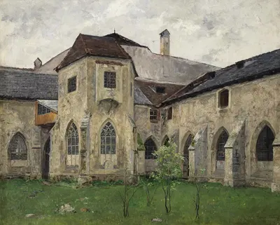 Двор крестообразного коридора аббатства Нойберг на Мюрце by Ханс Тихи, 1897 — digital art print download