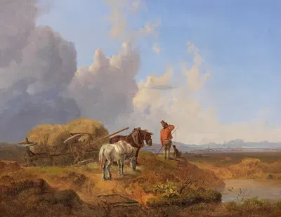 Перевернутый сеновал by Генрих Бюркель, 1841 — digital art print download