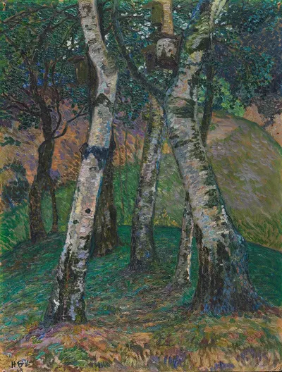 Березы на Баркенхоффе by Генрих Фогелер, 1913 — digital art print download
