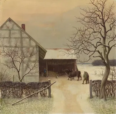 Bullenkauf am Niederrhein by Herbert Böttger, 1942 — digital art print download