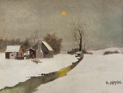 Зимний пейзаж by Хорас Пиппин, 1940 — digital art print download