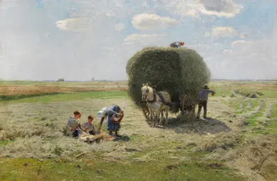 Летний сбор сена by Хуго Мюлиг, 1911 — digital art print download