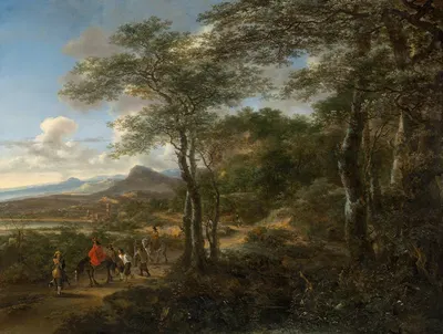 An Italianate landscape with bandits leading prisoners by Jan Both — digital art print download