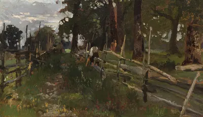 Крестьянский мальчик, сидящий у забора by Йозеф Венглейн, 1887 — digital art print download