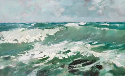 Морские волны by Карл Хагемейстер, 1912 — digital art print download