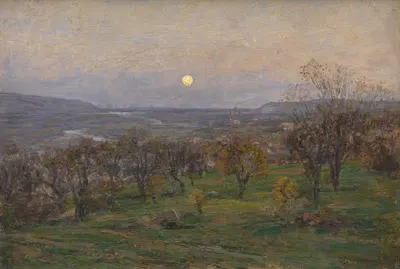 Вид на Дунай и Клостернойбург by Максимилиан Суппанчич, 1919 — digital art print download