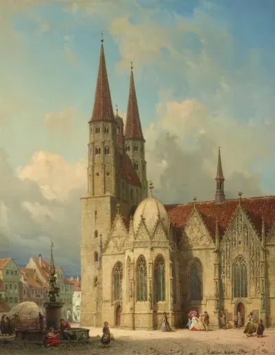 Die St. Martinskirche in Braunschweig by Michael Neher, 1862 — digital art print download